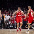 Lyderių charakteris: „Olympiakos“ klampiame ketvirtfinalio starte įveikė Europos karalius
