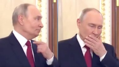 Feiginas pateikė versiją, kodėl paviešintas kosinčio Putino vaizdo įrašas