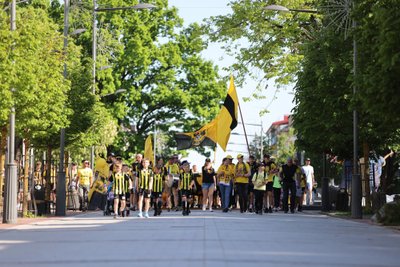 "Šiaulių" sirgaliai ir jų eisena (Tubuko nuotr.)