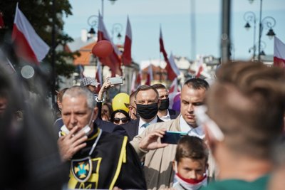 Andrzejus Duda eitynėse “Už gyvybę” (Dariusz Golik / „Fundacja reporterów nuotr.)