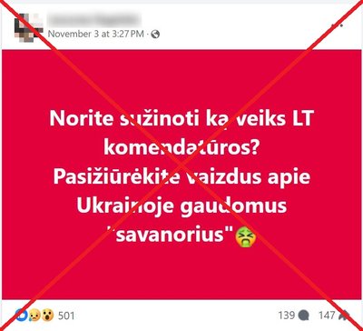 Klaidingas įrašas