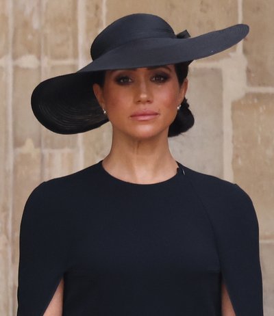 Meghan Markle karalienės laidotuvėse