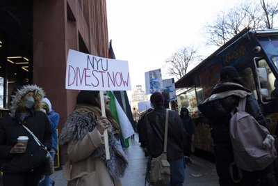 Propalestinietiškas protestas Niujorko universitete