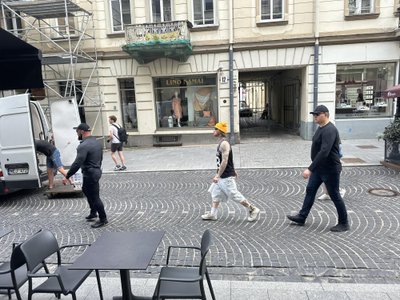 Vilniaus centre klaid?iojo Justino Bieberio antrininkas