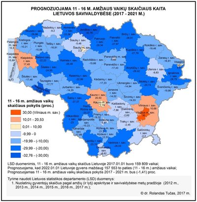 Jaunimo skaitlingumas Lietuvoje 2017-2021 m. (R. Tučo nuotr.)