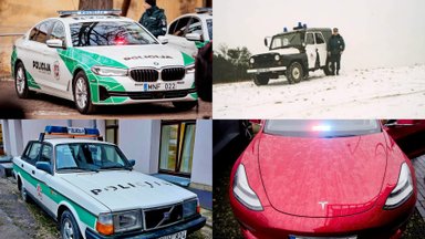 Lietuvos policijos automobilių parko evoliucija – nuo „žiguliukų“ iki „Teslos“: ar pamenate, kuo seniau patruliavo pareigūnai? 