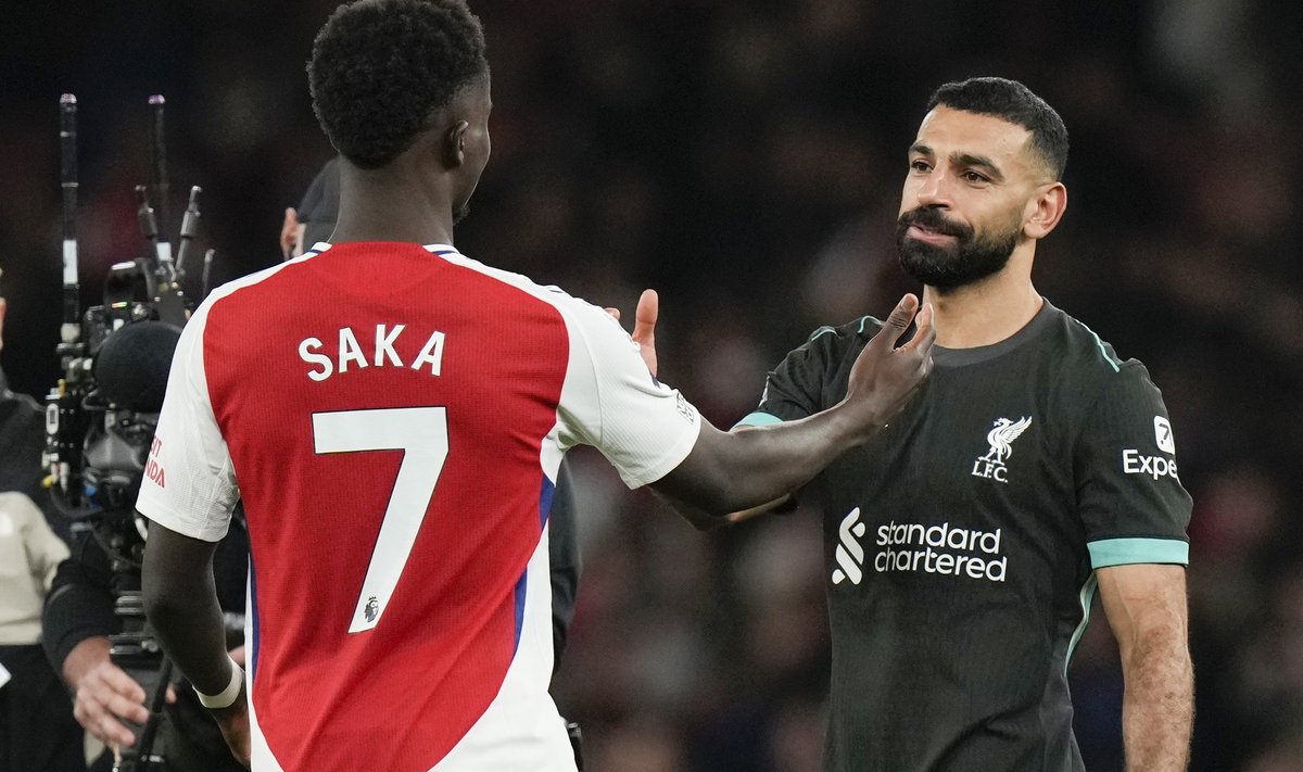 Bukayo Saka ir Mohamedas Salah