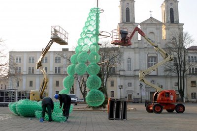 Ruošiama Kauno pagrindinė Kalėdų eglė 2011-aisiais