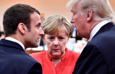 Emanuelis Macronas, Angela Merkel, Donaldas Trumpas