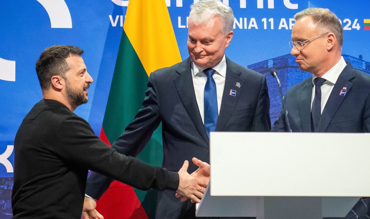 Volodymyras Zelenskis, Gitanas Nausėda, Andrzej Duda