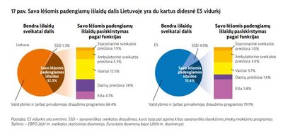 Savo lėšomis padengiamų išlaidų dalis Lietuvoje