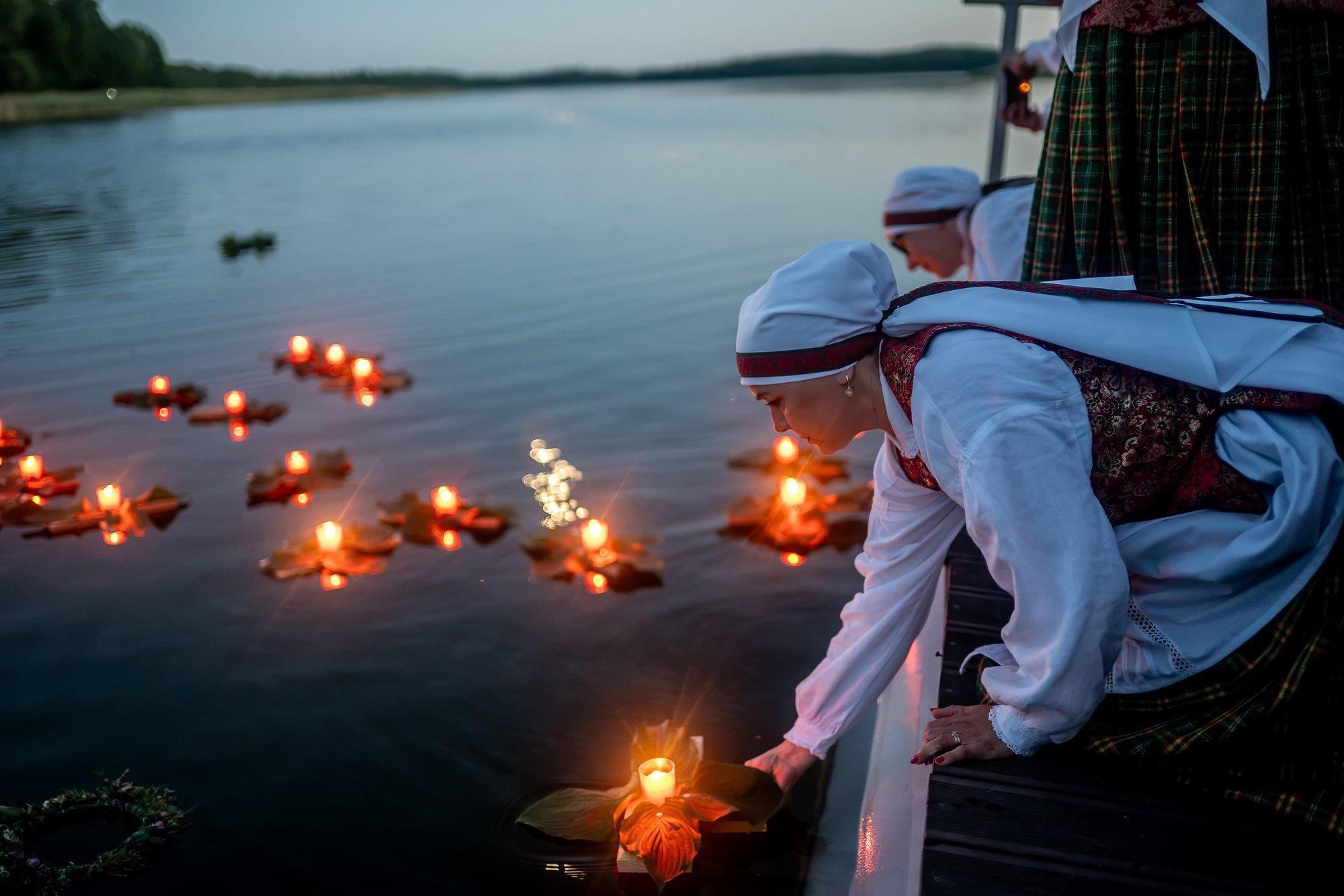 Joninės Celebration in Veisiejai Proceeds Despite Submerged Pier