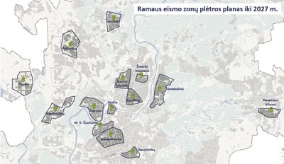 Vilniuje planuojamos ramaus eismo zonos