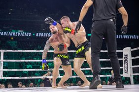 „UTMA 12“: čempioniškoje spartiečių akistatoje – Avlasevičiaus pergalė techniniu nokautu