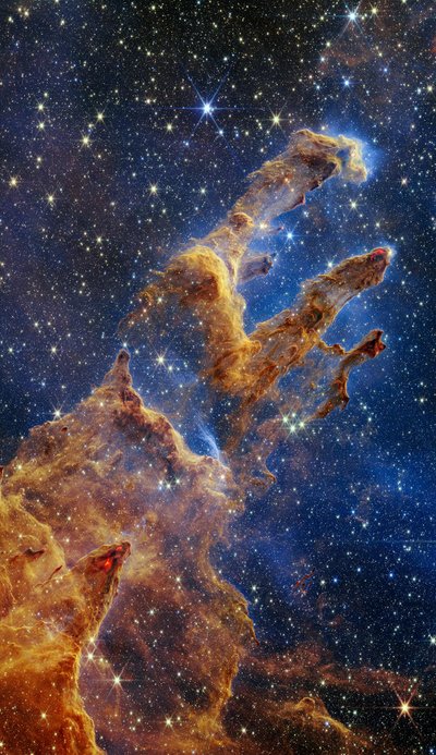 Kūrinijos stulpai Erelio ūke. Pillars of Creation. NASA nuotr.