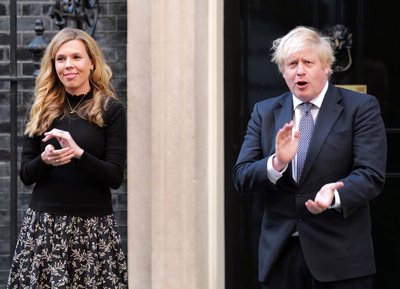 Borisas Johnsonas ir Carrie Symonds 