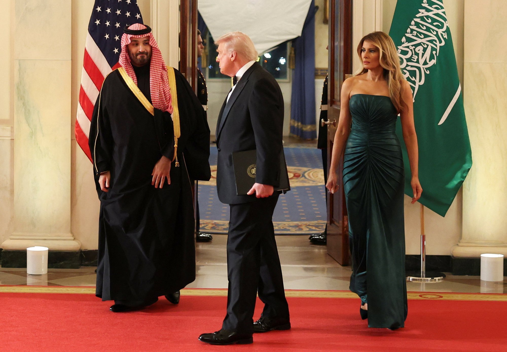 Mohammedas bin Salmanas, Donaldas Trumpas, Melania Trump