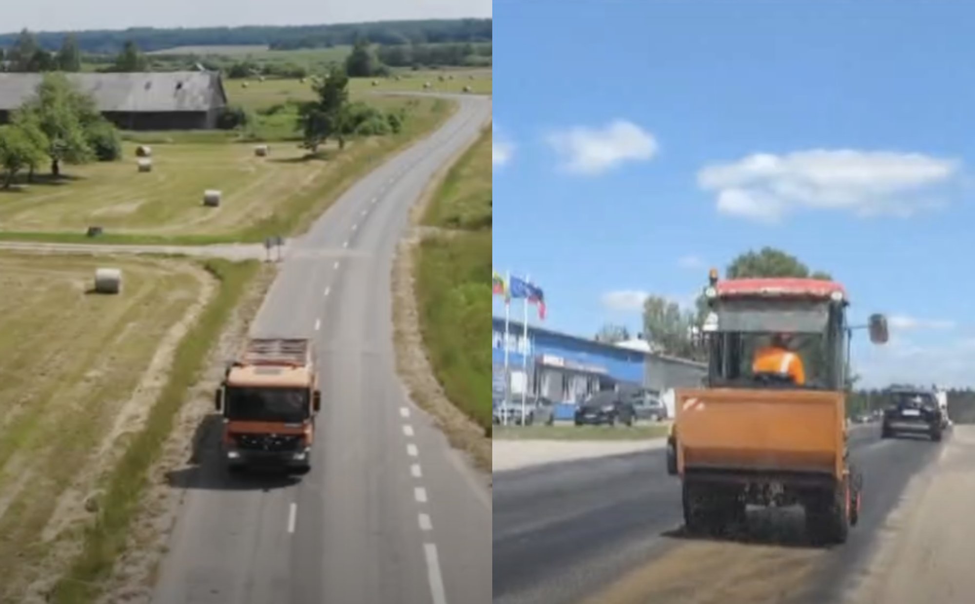 Winter gritters deployed on Lithuanian roads amid summer heatwave to combat melting asphalt