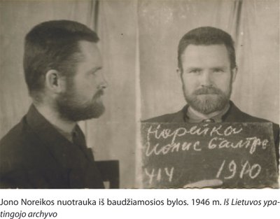 Jono Noreikos nuotrauka iš baudžiamosios bylos 1946 m. (Lietuvos ypatingojo archyvo nuotr.)