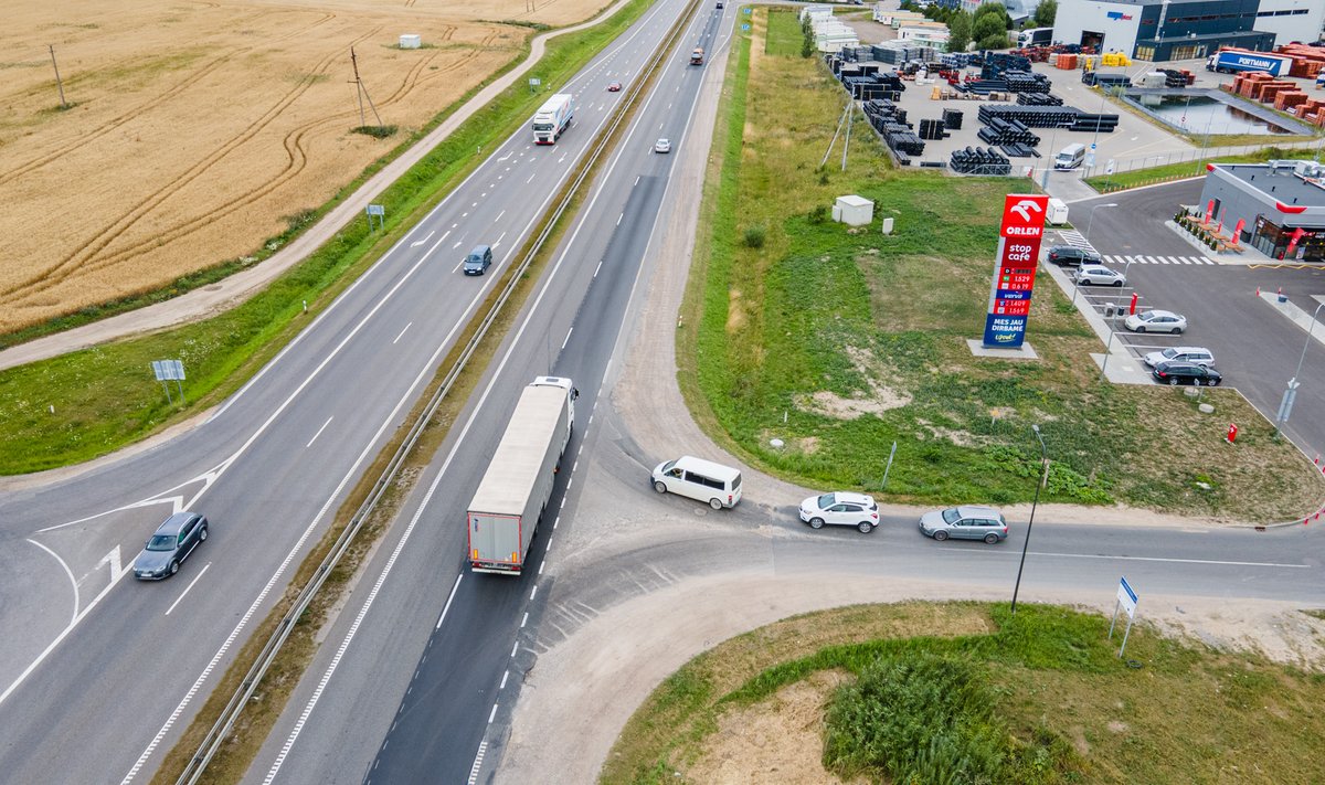 Pavojinga sankryža Via Baltica kelyje