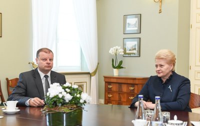 Saulius Skvernelis ir Dalia Grybauskaitė