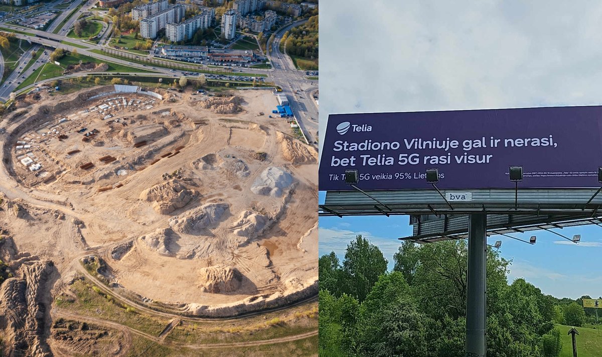 Nacionalinio stadiono statybos, „Telia“ reklama