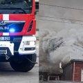Сообщается о большом пожаре в Каунасе, пожарные спасли 4 человек