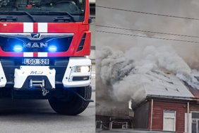 Сообщается о большом пожаре в Каунасе, пожарные спасли 4 человек