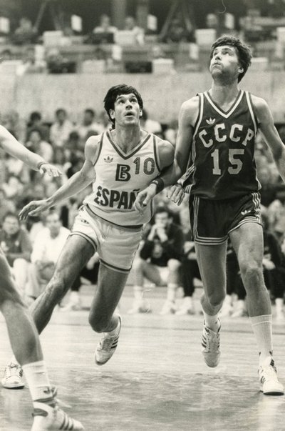 Fernando Martinas, Arvydas Sabonis, 1986-ieji Štutgarte / Foto: archivo Conde-Ramos, Fundacio Basquet Catala