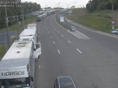 Krovininio transporto eilė Medininkai-Kamienny Log