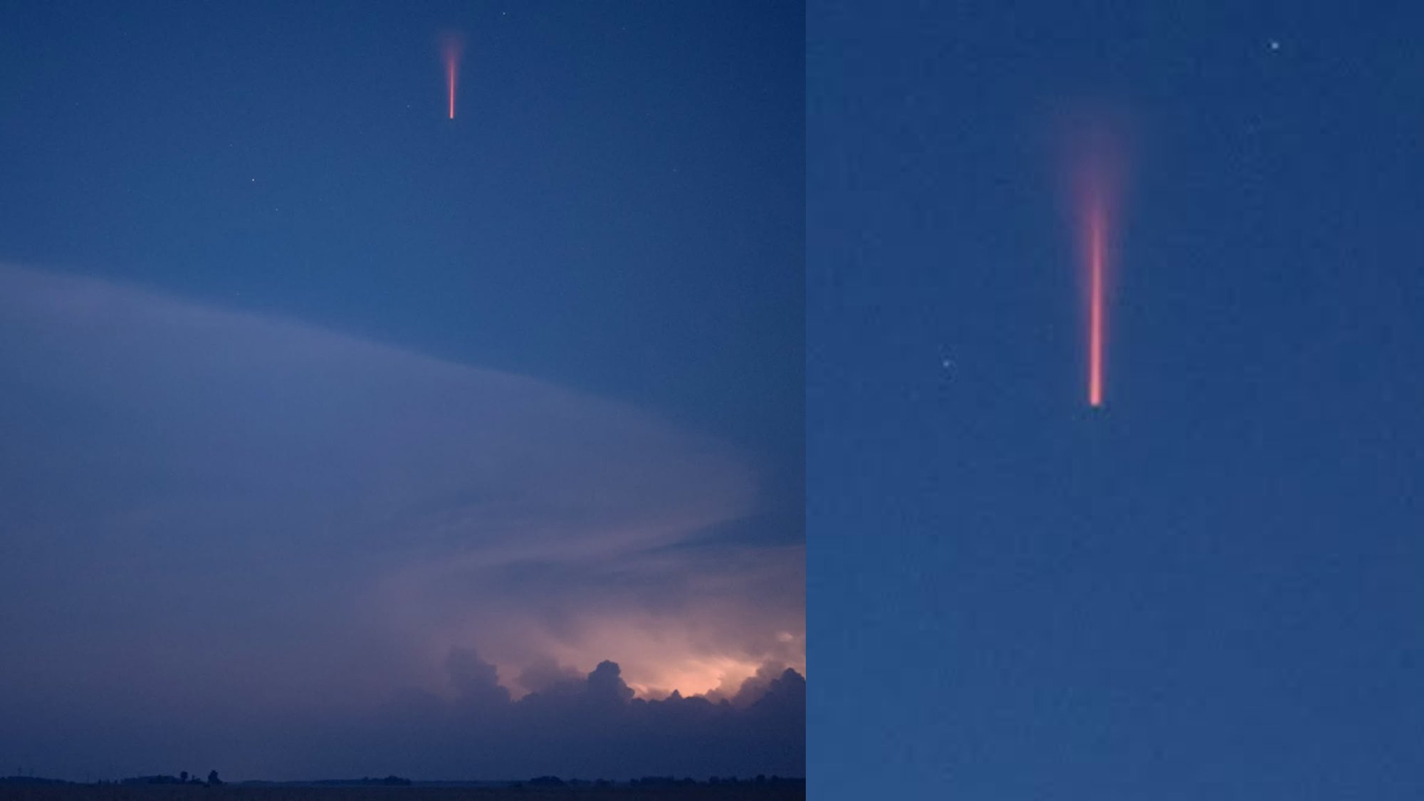 Mysterious 'Sprite' Light Captured in Lithuanian Sky During Lightning Storm