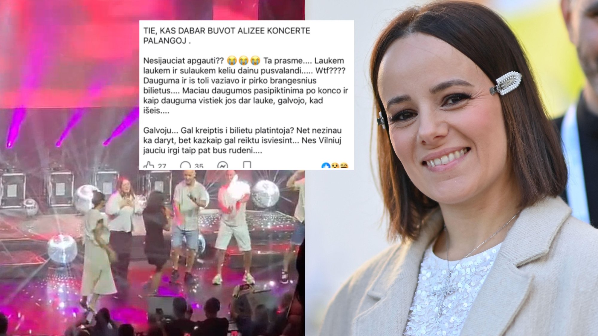 Alizee concertgoers in Vilnius fear repeat of Palanga's short performance