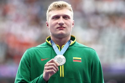 Mykolas Alekna su olimpiniu sidabru