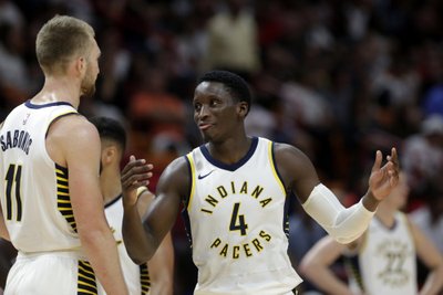 Domantas Sabonis ir Victoras Oladipo