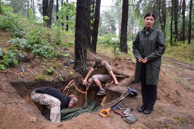 Merkinėje atkasti partizanų palaikai