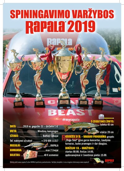 „Rapala taurė 2019“ plakatas