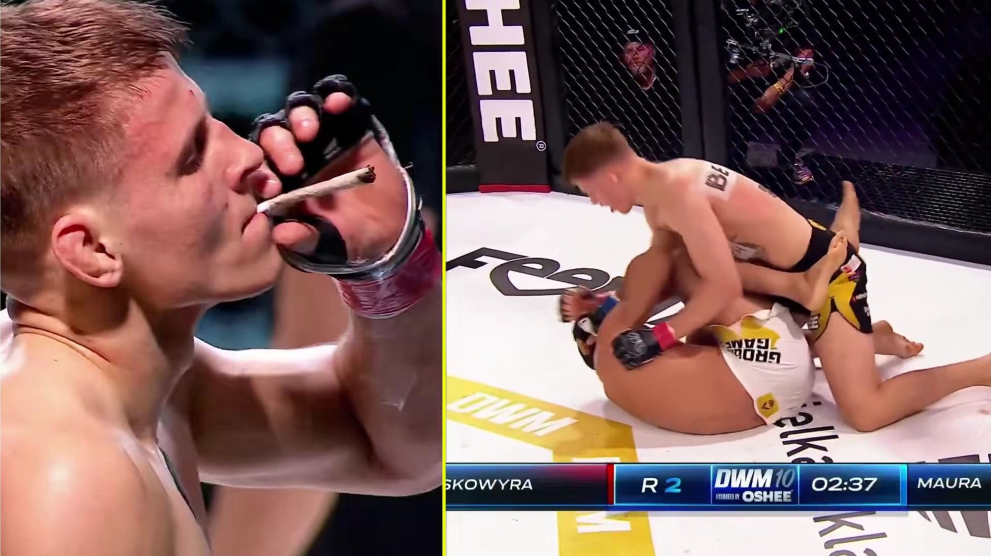 Polish MMA Fighter Celebrates Victory by Smoking Joint in Ring