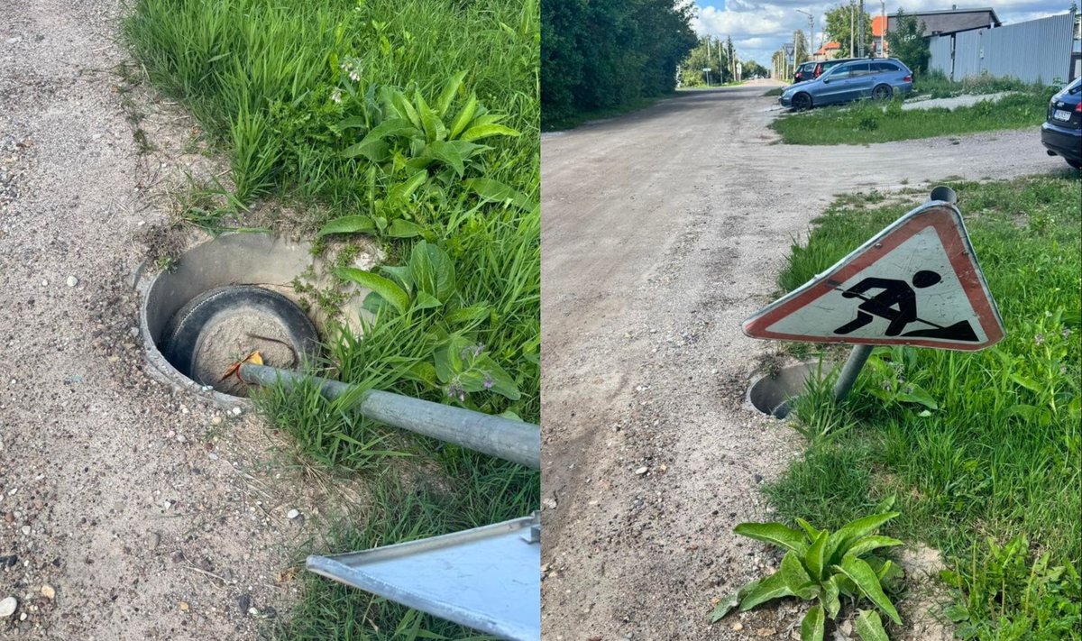 Kaune, Julijanavos gatvės pakraštyje, dvejus metus stovi atidengtas šulinys