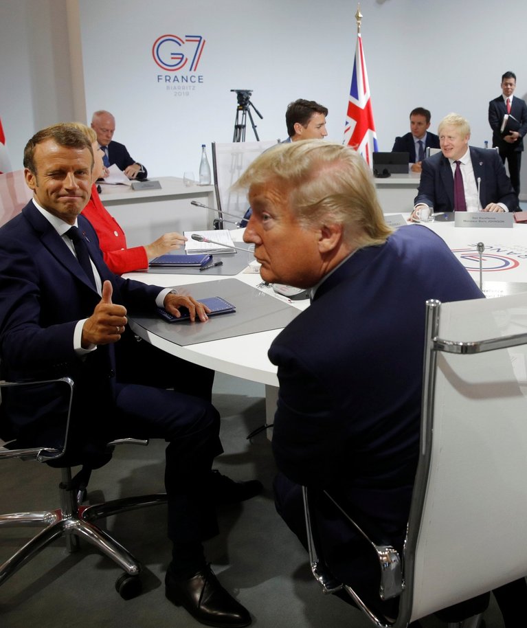 Emmanuelis Macronas, Donaldas Trumpas