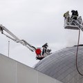 Vilniaus centre degė planetariumo stogas