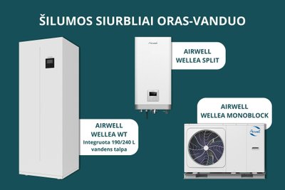 Airwell šilumos siurbliai oras-vanduo