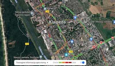 Eismo sutrikimai penktadienio popietę prieš ilgąjį Kalėdų savaitgalį. Google Maps nuotr.