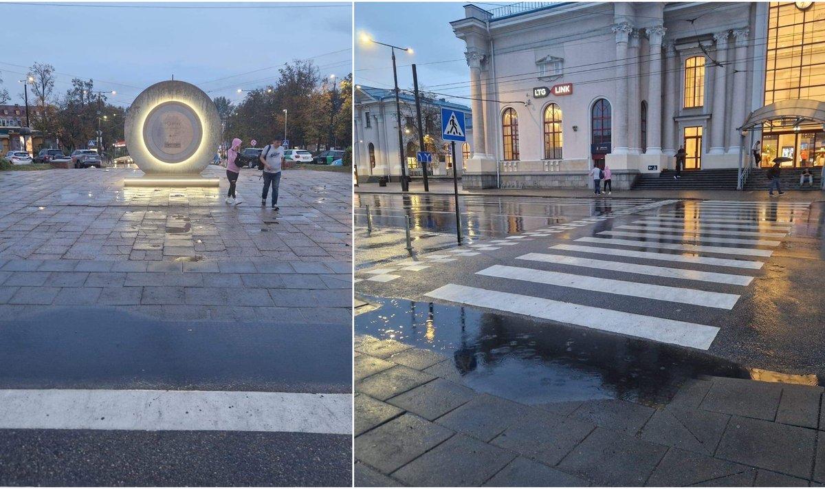 Prie geležinkelio stoties pasitinka balos