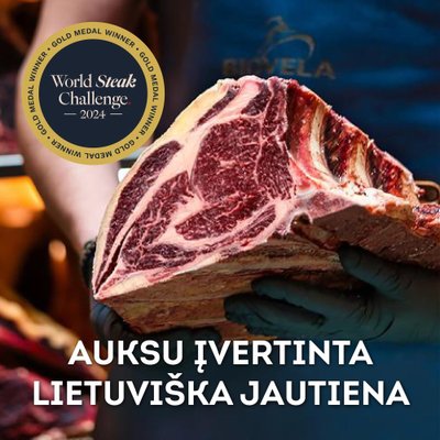 „BIOVELA Group“ iškovojo prestižinį aukso medalį tarptautiniame „World Steak Challenge 2024“ konkurse