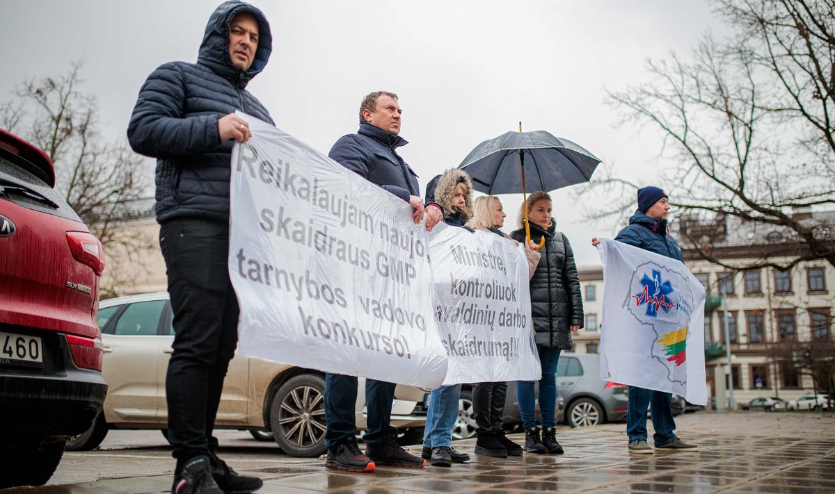 Greitosios medicinos pagalbos darbuotojų protestas