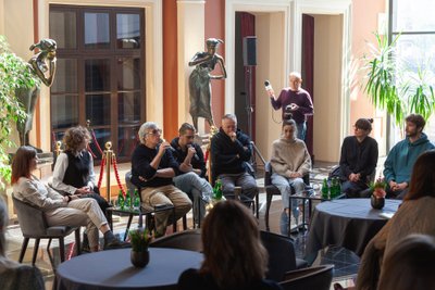 Dmitrijaus Krymovo „Requiem“ premjeros Klaipėdos dramos teatre spaudos konferencija