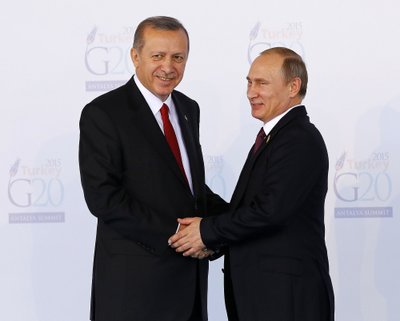 R. T. Erdoganas ir V. Putinas