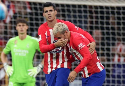 Alvaro Morata ir Antoine'as Griezmannas