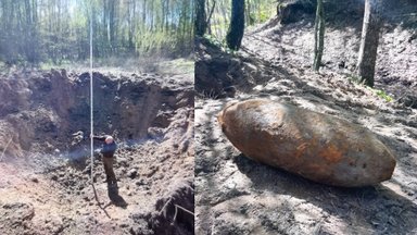В Йонишкском районе недалеко от рекреационного места обнаружена бомба