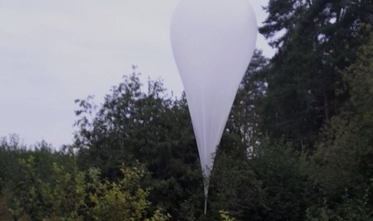 Weather balloon accidentally lands in military area, associative photo